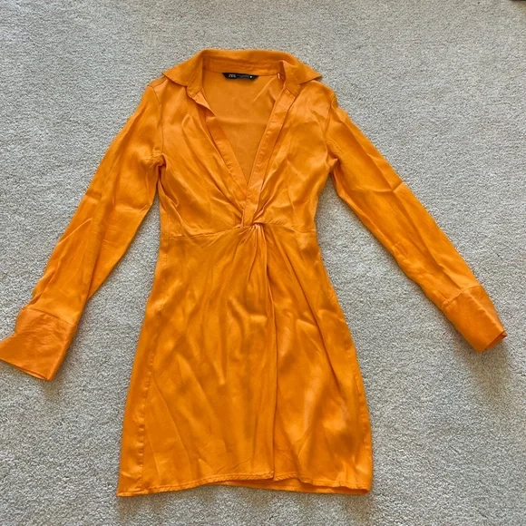 ORANGE MINI DRESS - Picture 7 of 10